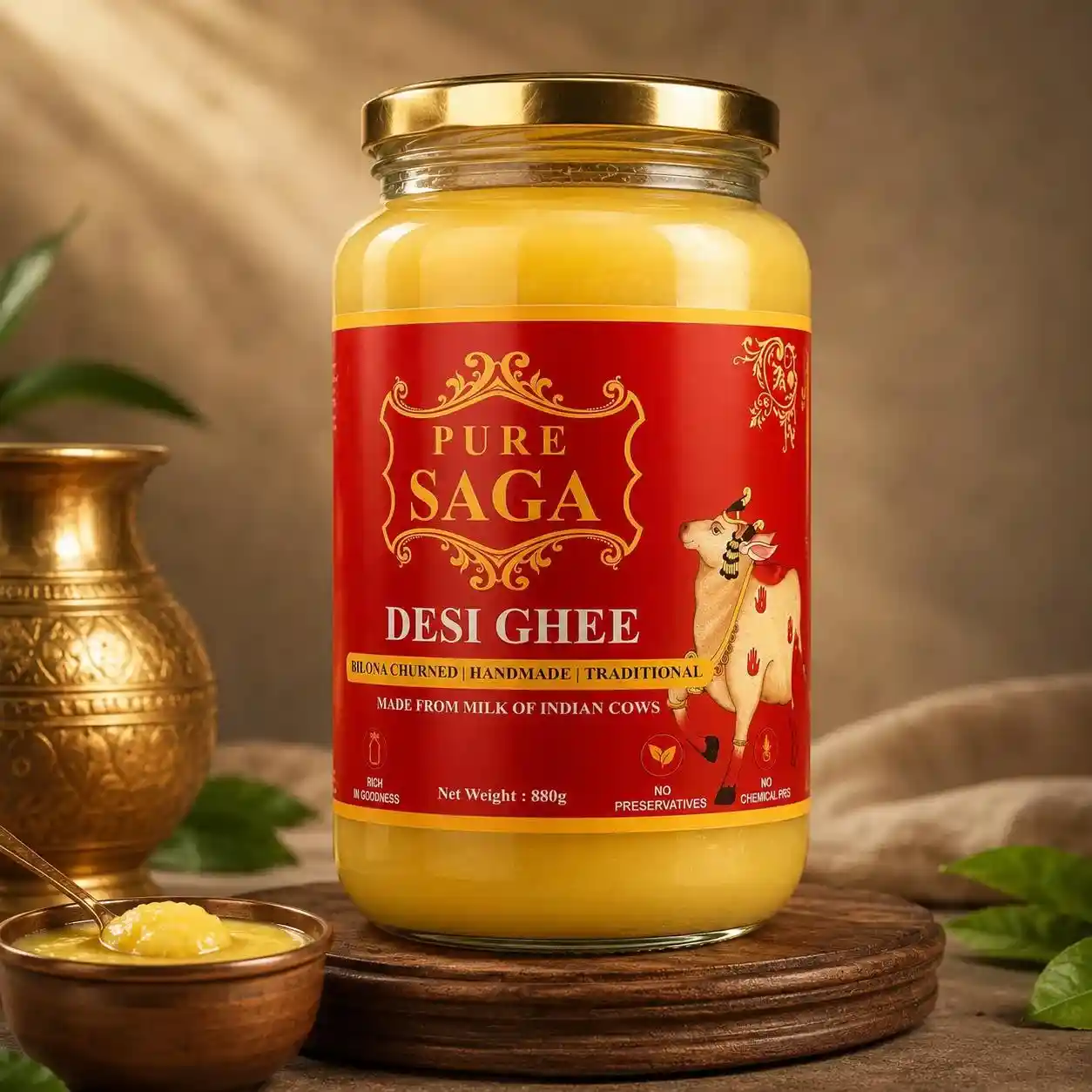 Pure Saga Organics Desi Ghee